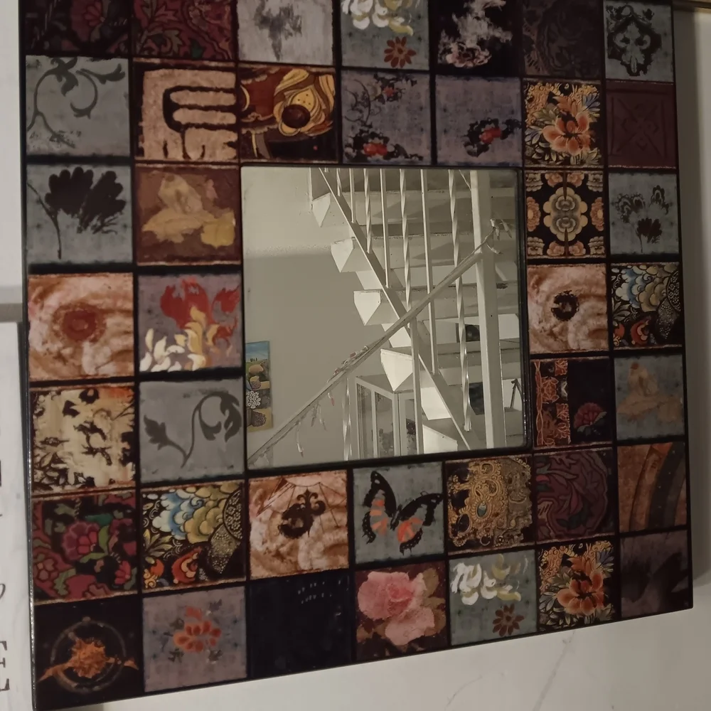 Wall mirror multicolor patchwork Wall Mirror